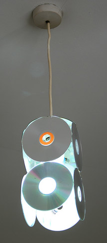 светильник из CD дисков 