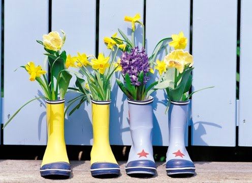 квіткові горщики із взуття