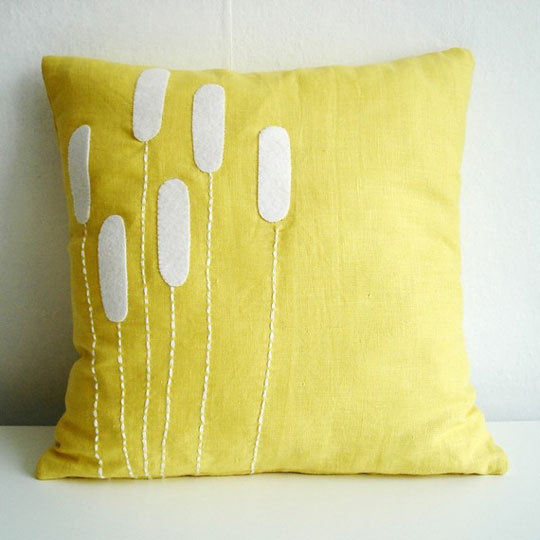 декоративная подушка Yellow Linen, Sukan Art