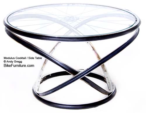 стол из велосипедных колес bike furniture