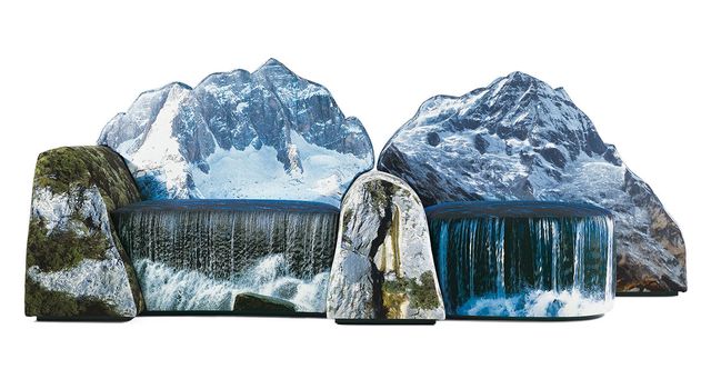 диван с принтом в виде гор montanara