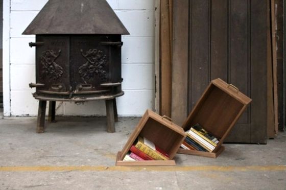 оригинальные книжные стеллажи дыра в полу