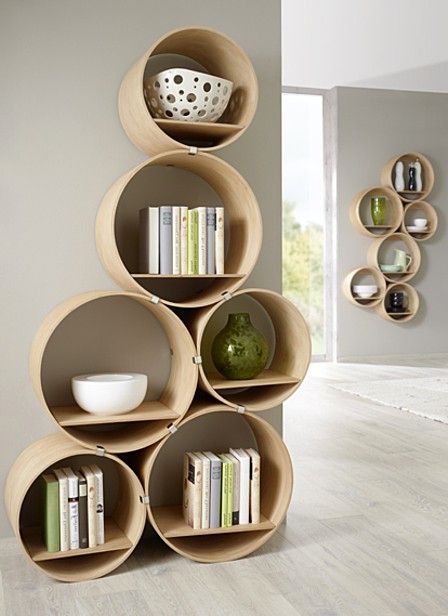 книжные круглые полки