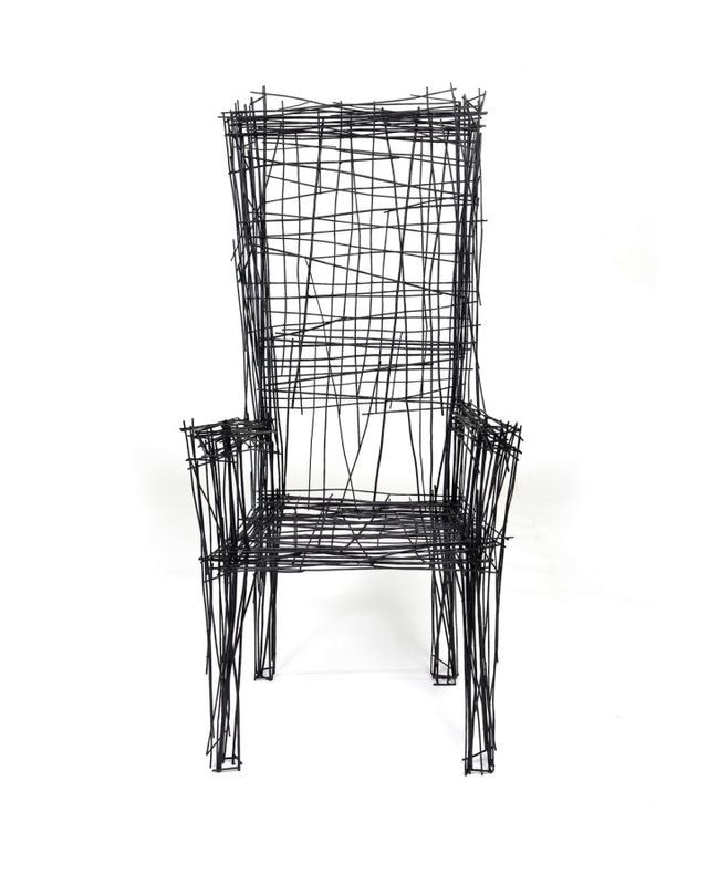 кресло из проволоки из серии Drawing series