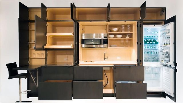 повністю відкрита розумна невидима кухня Stealth Kitchen