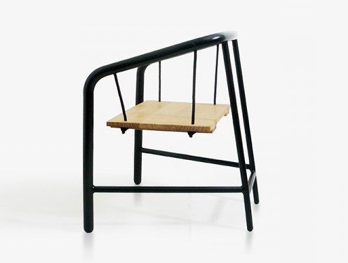крісло portique armchair з сидінням-гойдалками, вид збоку