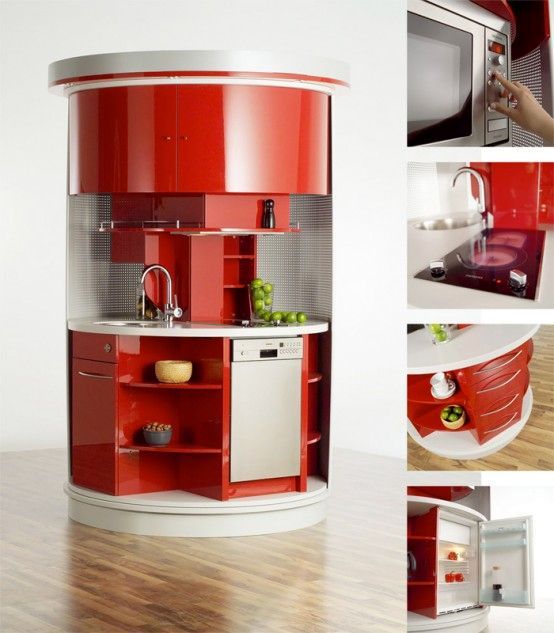  оригинальная компактная кухня circle kitchen