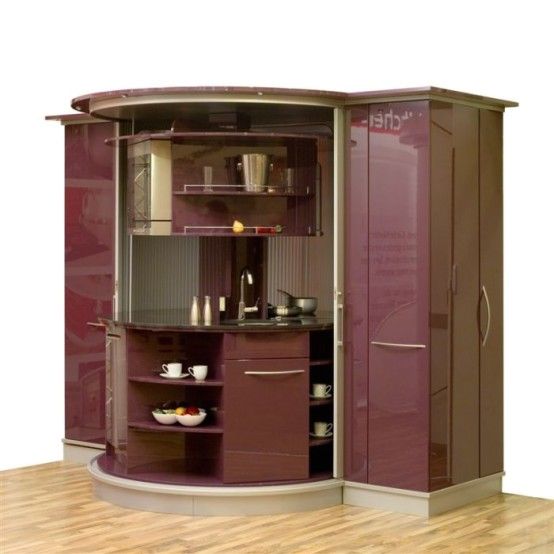 кругла кухня circle kitchen з шафами