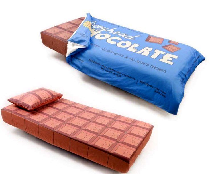 дизайн постельного белья в виде шоколадки от Bed toppings