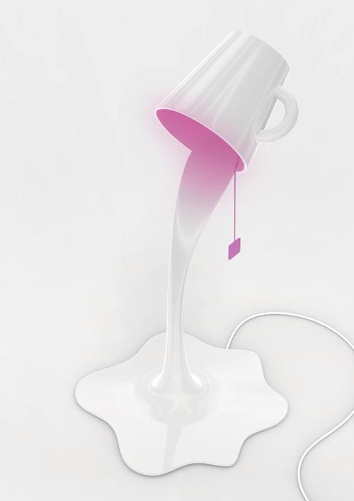цветная лампа Pouring Light от Yeongwoo Kim