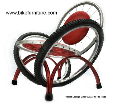стул из велосипедных колес bike furniture