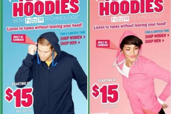 флисовые толстовки Techno Hoodie с встроенными наушниками