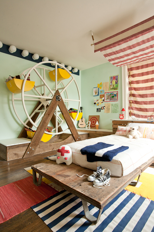 интерьер детской комнаты в цирковом стиле