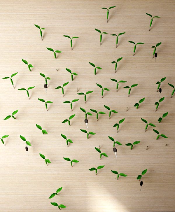 колпачки для гвоздей зеленые ростки побеги