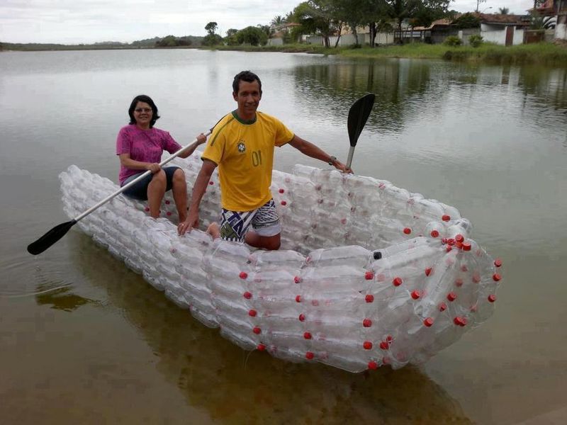лодка из пластиковых бутылок своими руками