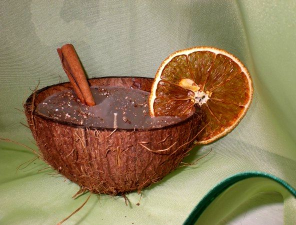 мастер-класс свеча в скорлупе кокоса