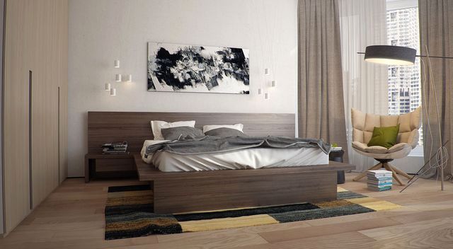 интерьер спальни в стиле модерн