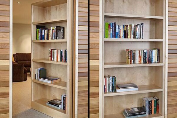 Дверь выполненная в виде книжного шкафа