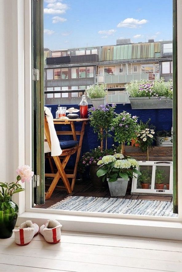 дизайн балкона в скандинавском стиле