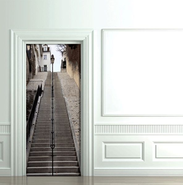 лестница на монмартре фотообои на дверь