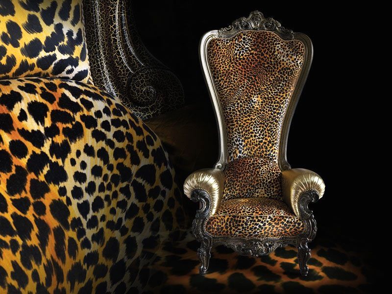 леопардовое кресло трон