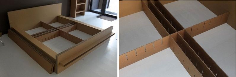 кровать из картона slowslowdesign