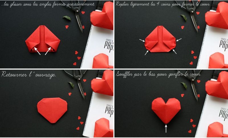 мастер-класс объемные сердечки оригами 04