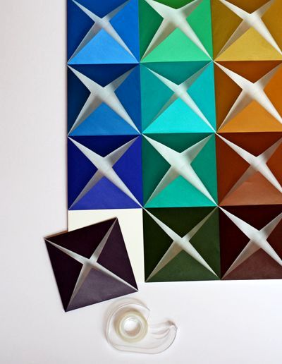 мастер-класс оригами на стену из бумаги 05