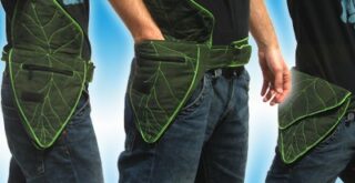 зеленый лист - пояс с сумкой