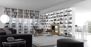 книжные полки из коллекции pari-dispari от presotto