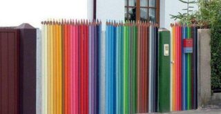 забор в виде карандашей