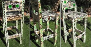 мозаїка своїми руками - декор стільця, Діна Фрід