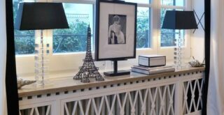 деревянные экраны для батарей отопления под окном