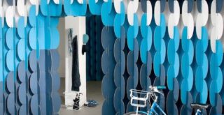 разноцветная ширма из картона