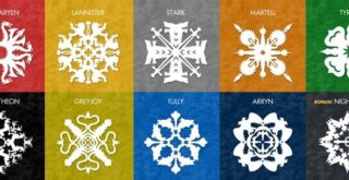 сніжинки у стилі Ігри престолів