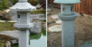 кам'яні японські ліхтарі ikekomi-gata