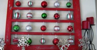 елочные украшения в рамке