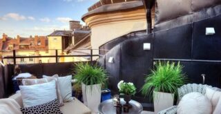 дизайн открытого балкона в скандинавском стиле