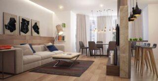 спальня у квартирі стилю модерн