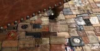 ковер своими руками из лэйб от джинсов